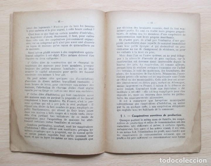 Libros antiguos: La Coop&eacute;ration et l&rsquo;&eacute;cole primaire, par Charles Gide - Foto 4