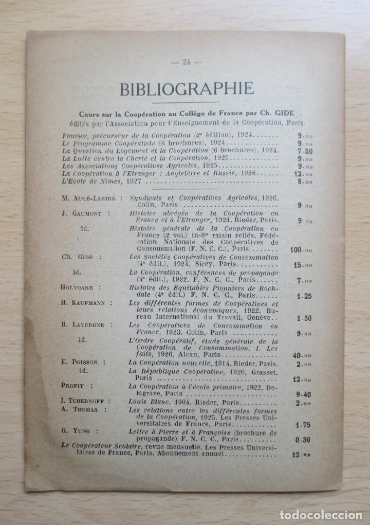 Libros antiguos: La Coop&eacute;ration et l&rsquo;&eacute;cole primaire, par Charles Gide - Foto 5