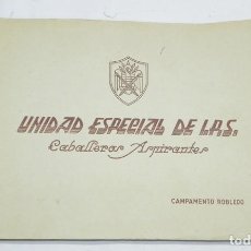 Libros antiguos: UNIDAD ESPECIAL IPS. CAMPAMENTO DE ROBLEDO 1946. CON UNAS 80 PAG DE FOTOGRAFIAS DE OFICIALES Y TROPA. Lote 159043446