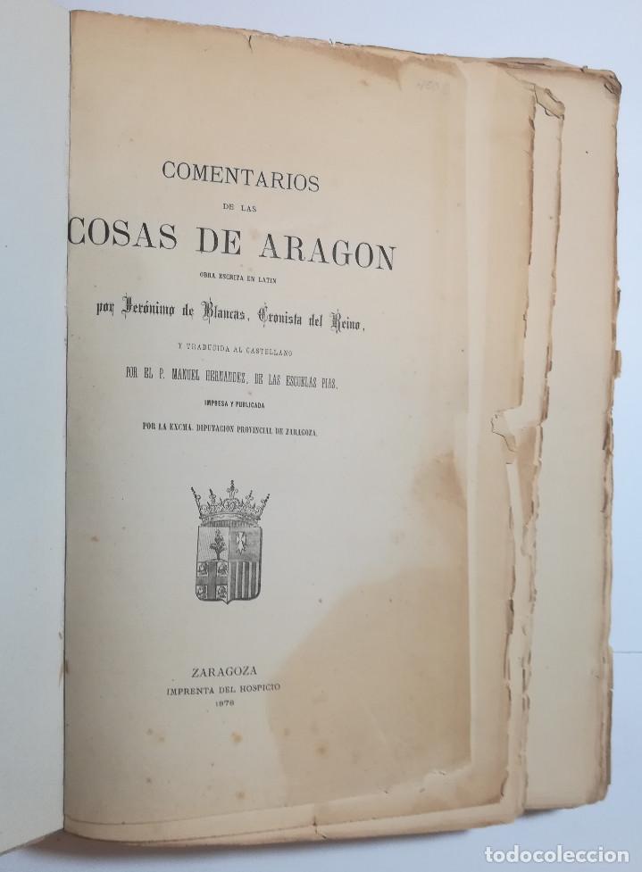 Libros antiguos: COMENTARIOS DE LAS COSAS DE ARAGON. 1878. - Foto 2