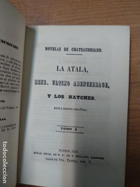 Libros antiguos: NOVELAS DE CHATEAUBRIAND - Tomo 1 - 1850 - Foto 2