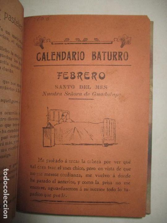 Libros antiguos: CALENDARIO BATURRO. c. 1900. - Foto 4