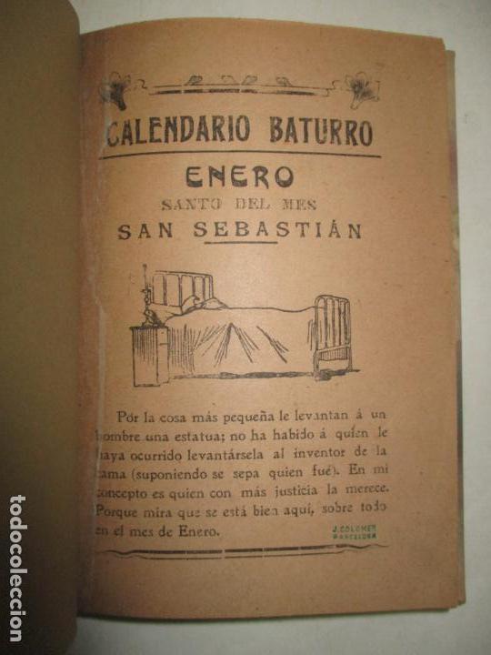 Libros antiguos: CALENDARIO BATURRO. c. 1900. - Foto 1