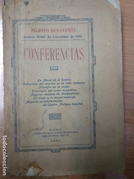Libros antiguos: CONFERENCIAS. JACINTO BENAVENTE - Foto 1