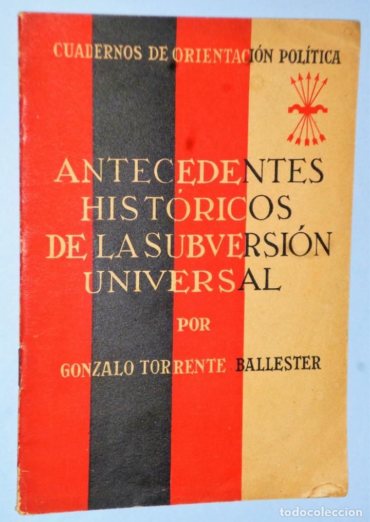 Libros antiguos: ANTECEDENTES HISTORICOS DE LA SUBVERSI&Oacute;N UNIVERSAL - Foto 1