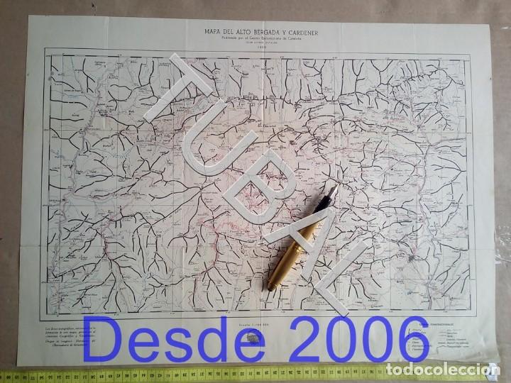 Libros antiguos: TUBAL MAPA DEL ALTO BERGAD&Aacute; Y CARDENER 1950