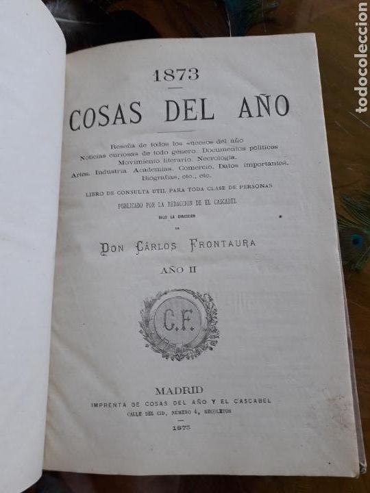 Libros antiguos: COSAS DEL A&Ntilde;O 1872-1873 - Foto 5