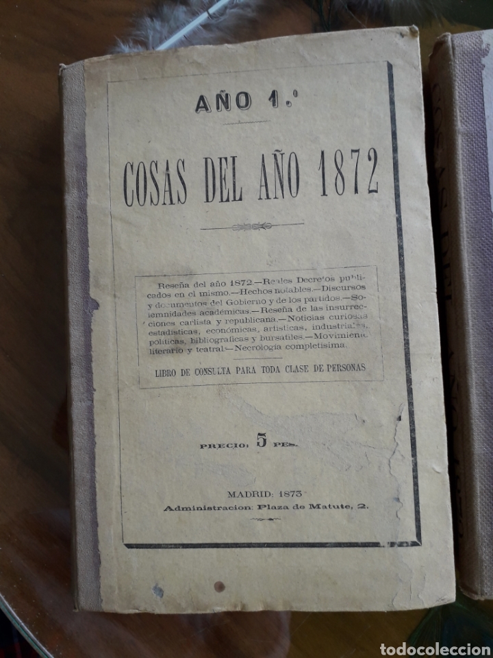 Libros antiguos: COSAS DEL A&Ntilde;O 1872-1873 - Foto 4