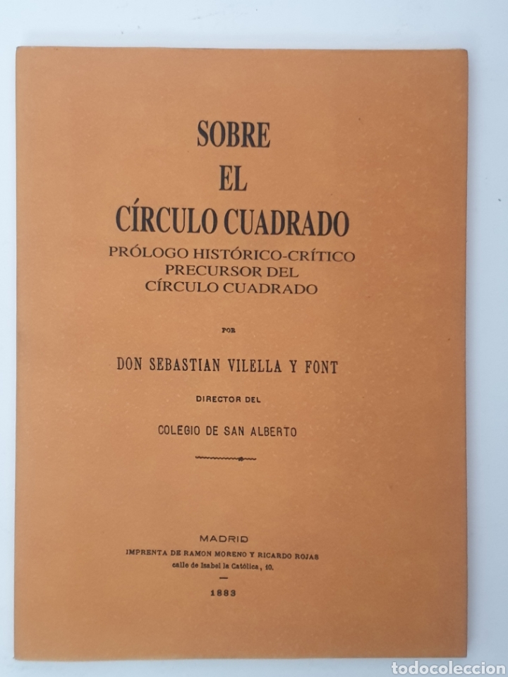 Libros antiguos: Sobre el c&iacute;rculo cuadrado - Foto 1