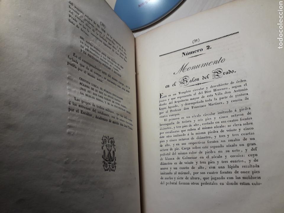 Libros antiguos: ESPOSICION DE LOS FESTEJOS. FERNANDO VII - Foto 3