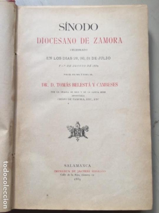 Libros antiguos: S&Iacute;NODO DE ZAMORA 1889 - Foto 4