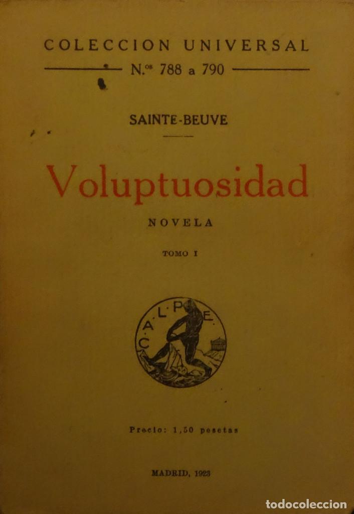 Libros antiguos: VOLUPTUOSIDAD -  SAINTE-BEUVE - Foto 1