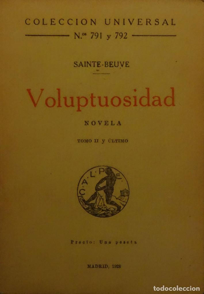 Libros antiguos: VOLUPTUOSIDAD -  SAINTE-BEUVE - Foto 2