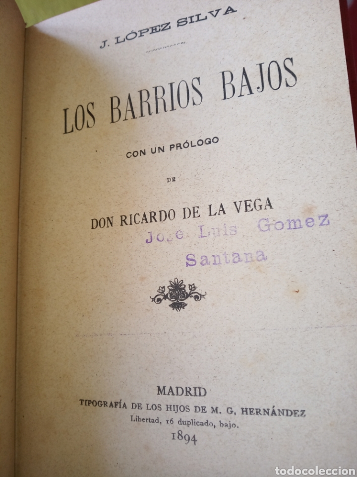 Libros antiguos: Los barrios bajos. J. L&oacute;pez Silva - Foto 5