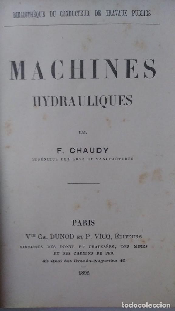 Libros antiguos: MACHINES HYDRAULIQUES 1896 - Foto 6