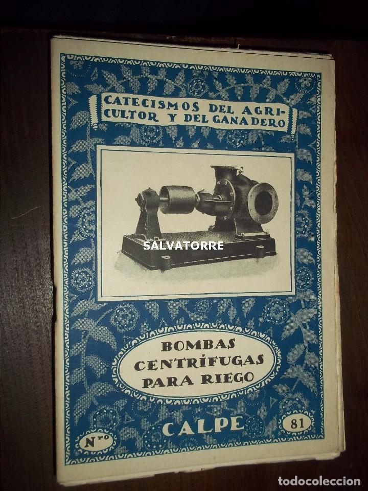Livres anciens: CATECISMOS DE&Ntilde; AGRICULTOR Y GANADERO.BOMBAS CENTRIGUGAS PARA RIEGO.81.ESPASA CALPE.INTONSO