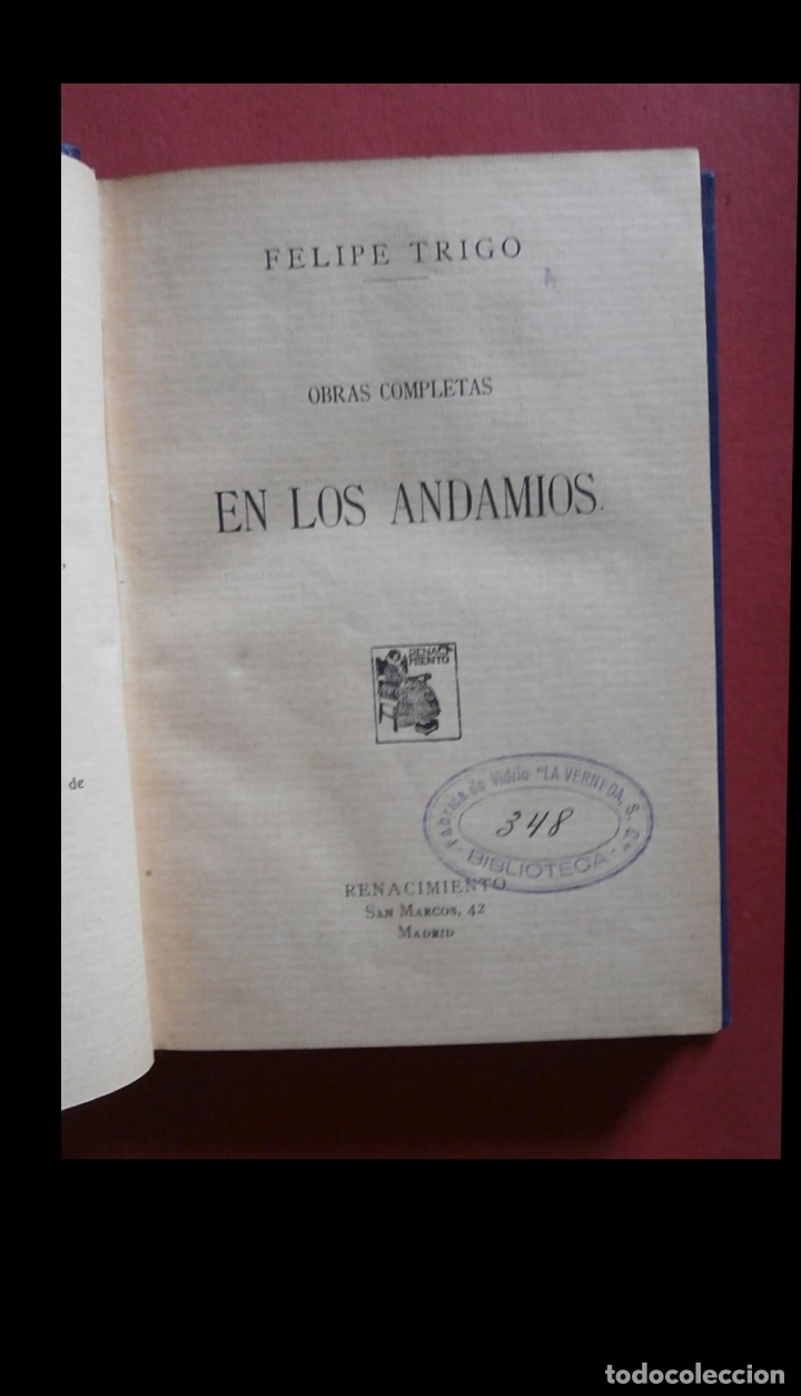 Libros antiguos: En los andamios. Felipe Trigo - Foto 1