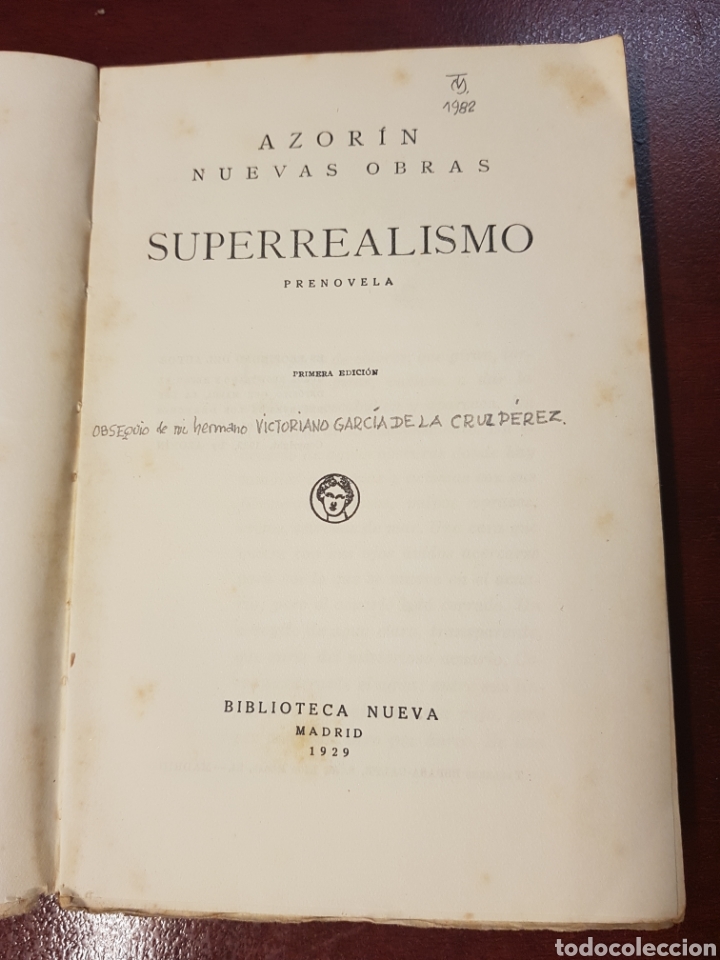 Libros antiguos: Superrealismo - Azorin - 1929 - Foto 2