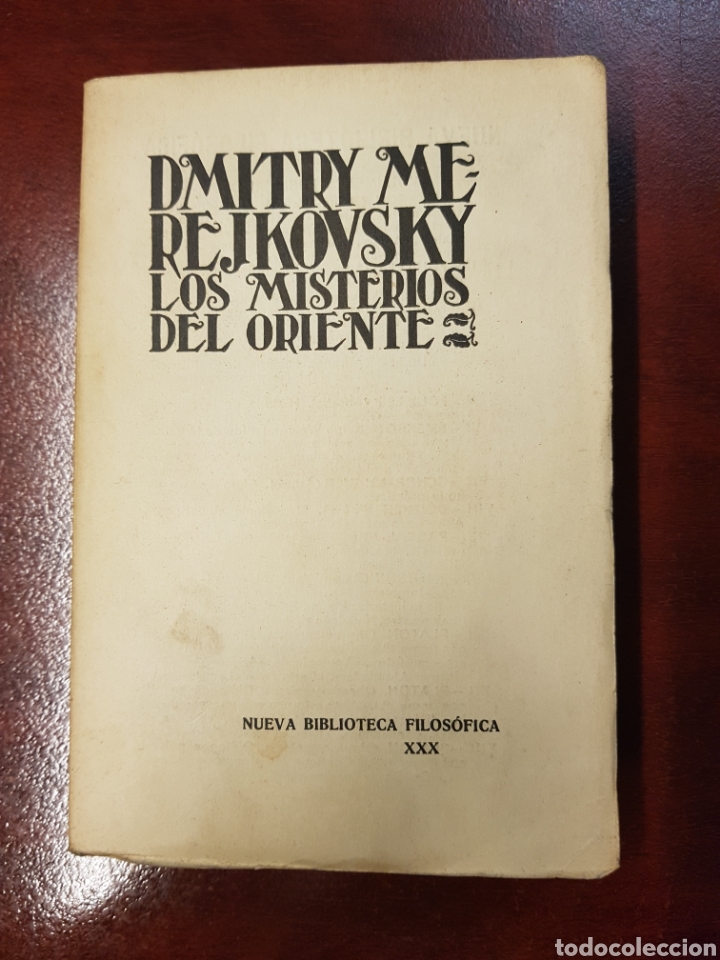 Libros antiguos: Los misterios de oriente - Dmitry merejkovsky - 1929 - Foto 1