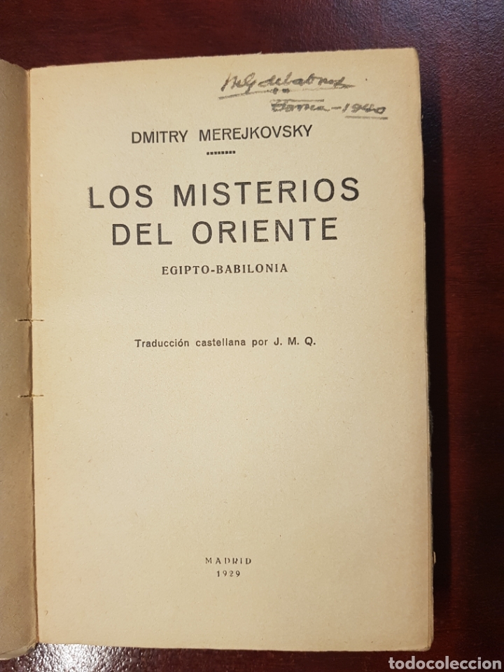 Libros antiguos: Los misterios de oriente - Dmitry merejkovsky - 1929 - Foto 2