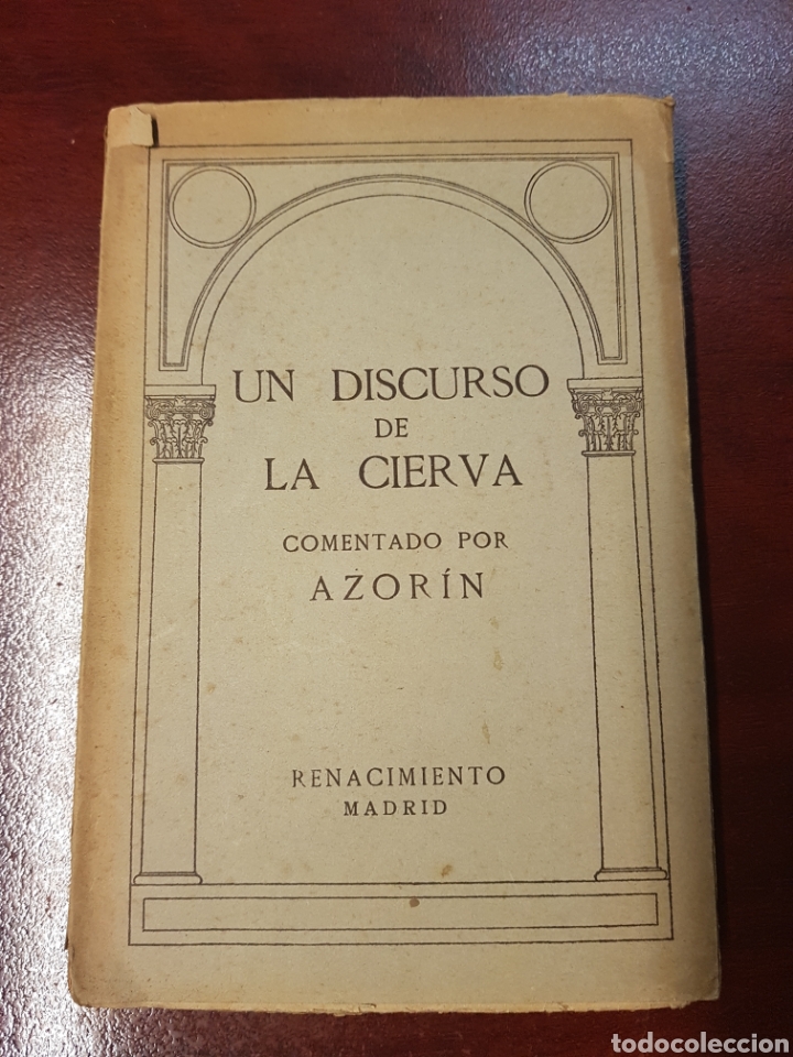 Libros antiguos: Un discurso de la cierva - Azorin - 1914 - renacimiento - Foto 1