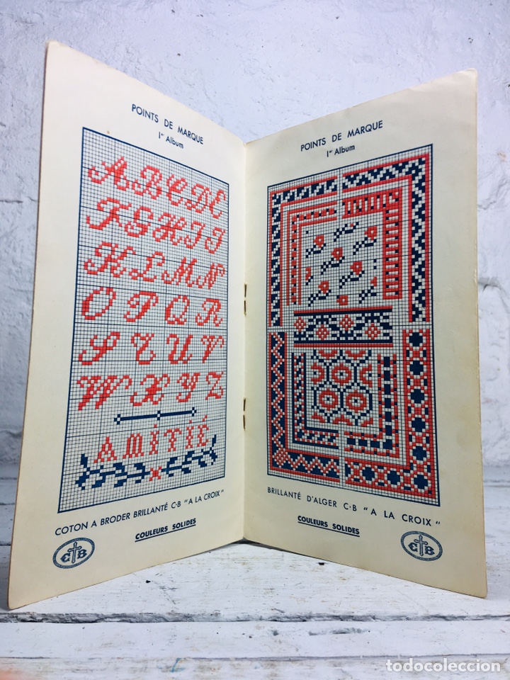 Libros antiguos: ALBUM DE PUNTO DE CRUZ POINTS DE MARQUE