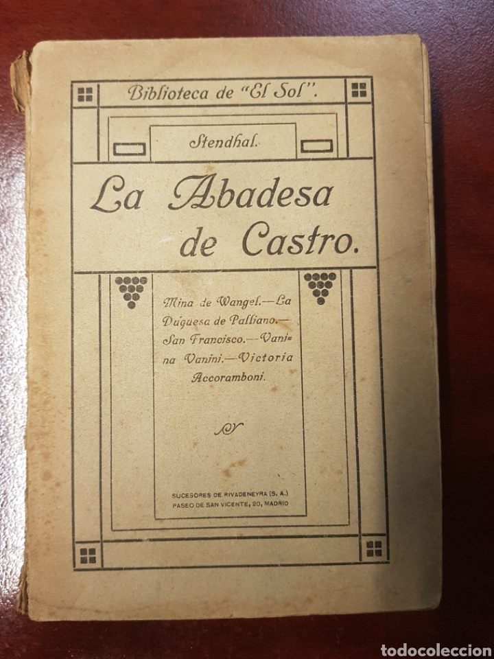 Libros antiguos: La abadesa de castro - stendhal - 1919 - Foto 1