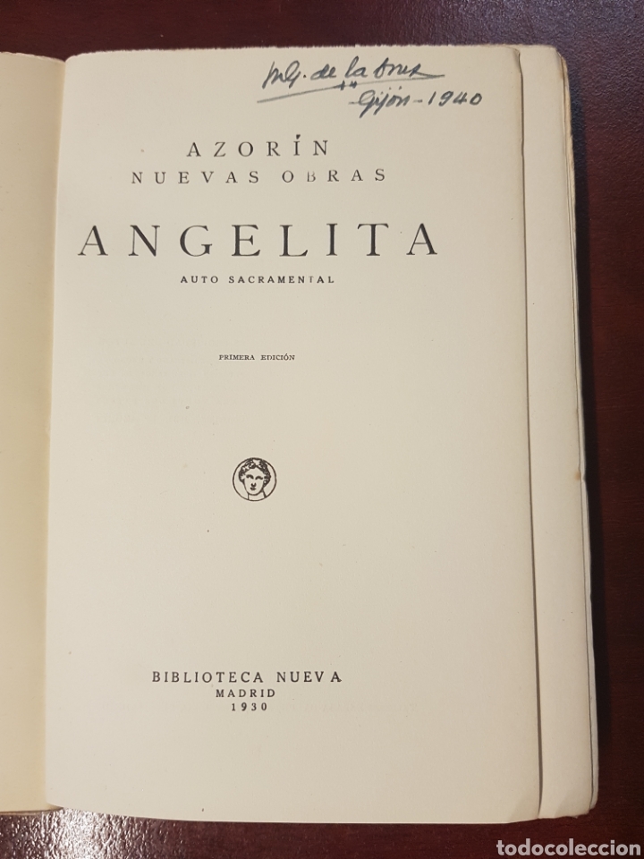 Libros antiguos: Angelita - azorin - 1930 - Foto 2