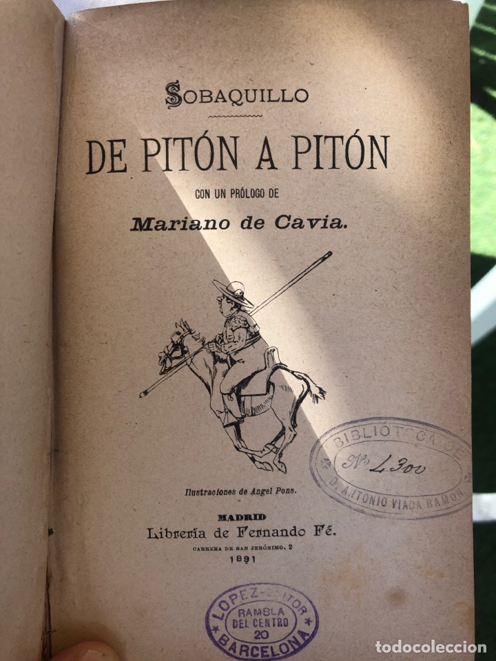 Libros antiguos: DE PIT&Oacute;N A PIT&Oacute;N- SOBAQUILLO - Foto 2