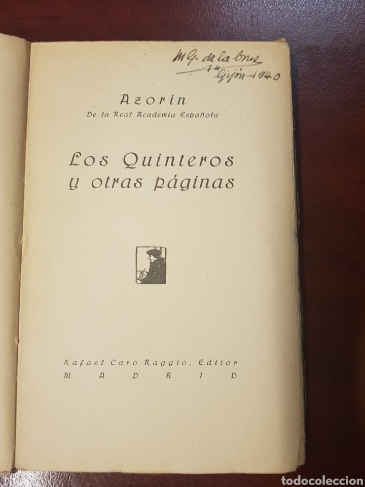 Libros antiguos: Los quinteros y otras paginas - azorin - 1925 - Foto 2
