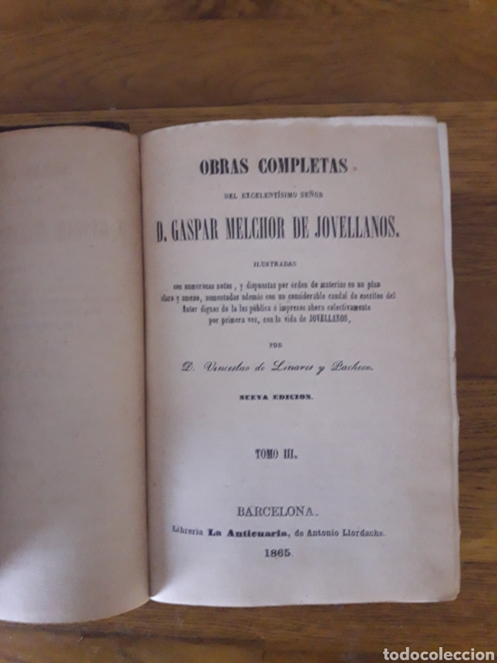 Libros antiguos: OBRAS DE JOVELLANOS (1865) - Foto 2