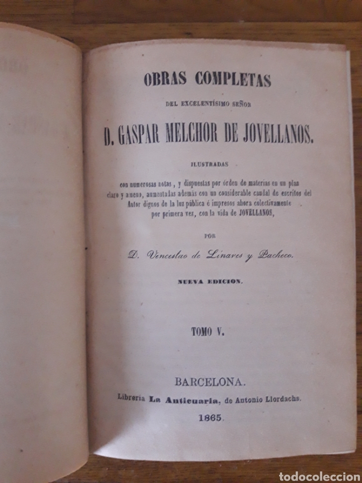 Libros antiguos: OBRAS DE JOVELLANOS (1865) - Foto 3