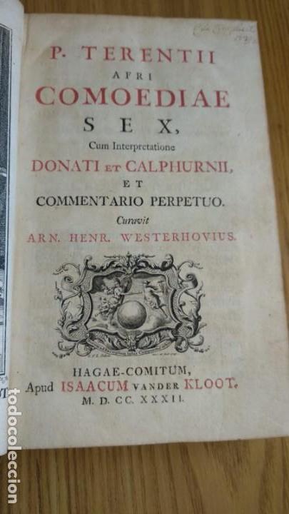 Libros antiguos: Antiguo libro de 1732 de P.Terentio Afro - Foto 3