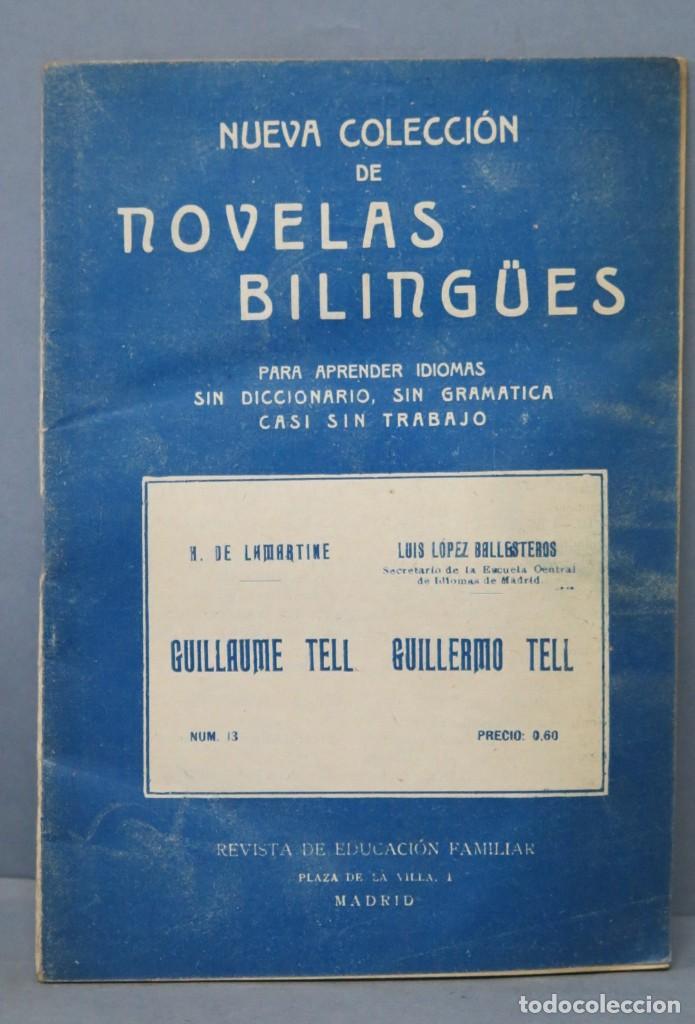 Libros antiguos: GUILLERMO THELL. NOVELAS BILING&Uuml;ES - Foto 1