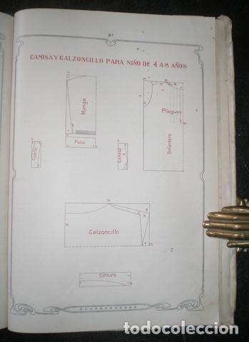 Libros antiguos: Mar&iacute;a del Pilar Ferrer: Teor&iacute;a y pr&aacute;ctica del corte. 1913 - Foto 6