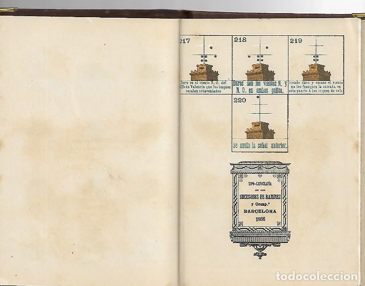 Libros antiguos: Plan de señales para el telégrafo de Monjuich 1884 - Foto 4 - 167182492
