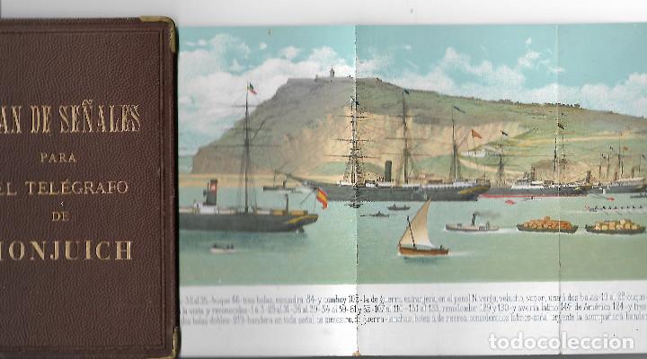 Libros antiguos: Plan de señales para el telégrafo de Monjuich 1884 - Foto 6 - 167182492