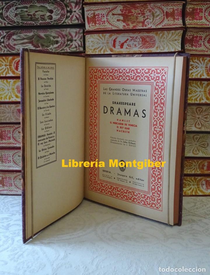 Libros antiguos: DRAMAS.  Hamlet . El Mercader de Venecia . El Rey Lear . Macbeth . Autor : SHAKESPEARE, WILLIAM - Foto 1