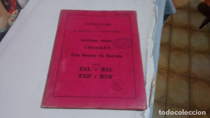 Libri antichi: MOTORES DIESEL CROSSLEY - SU FUNCIONAMIENTO