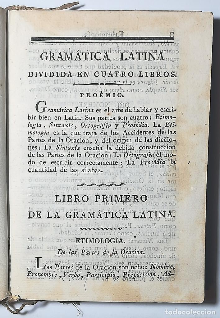 Libros antiguos: GRAMATICA LATINA EN CASTELLANO - JOSE CARRILLO - 1828 - Foto 4