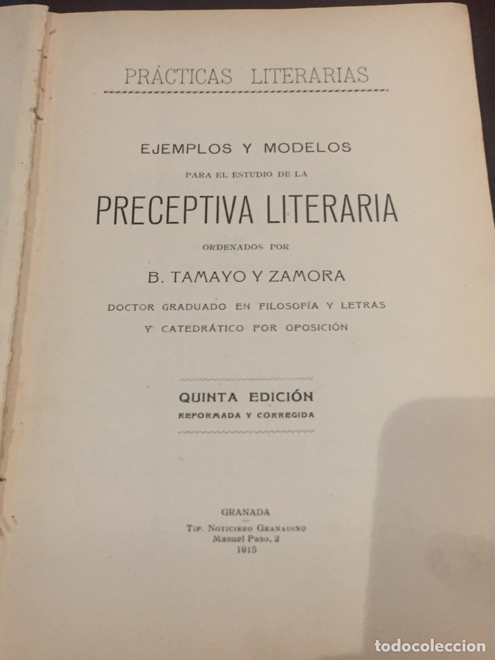 Libros antiguos: Preceptiva literaria - Foto 2