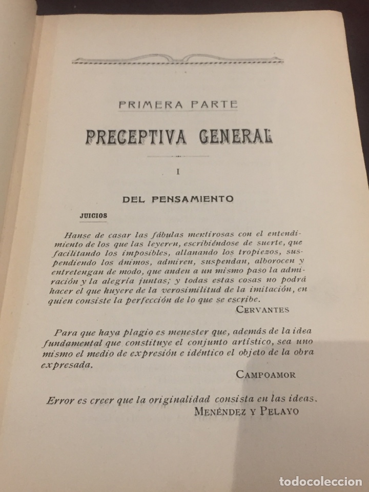 Libros antiguos: Preceptiva literaria - Foto 3
