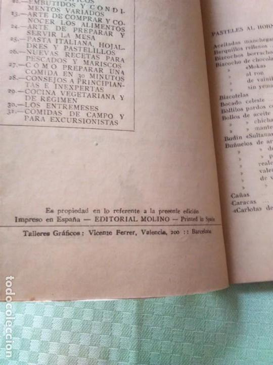 Libros antiguos: LOS POSTRES. BIBLIOTECA EL AMA DE CASA. De G. Bernard de Ferrer - Foto 4