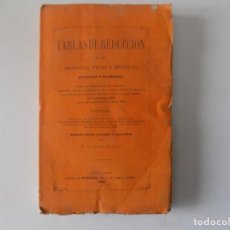 Libros antiguos: LIBRERIA GHOTICA. TABLAS DE REDUCCIÓN DE LAS MONEDAS,PESAS Y MEDIDAS ANTIGUAS Y MODERNAS.1868. Lote 168236384