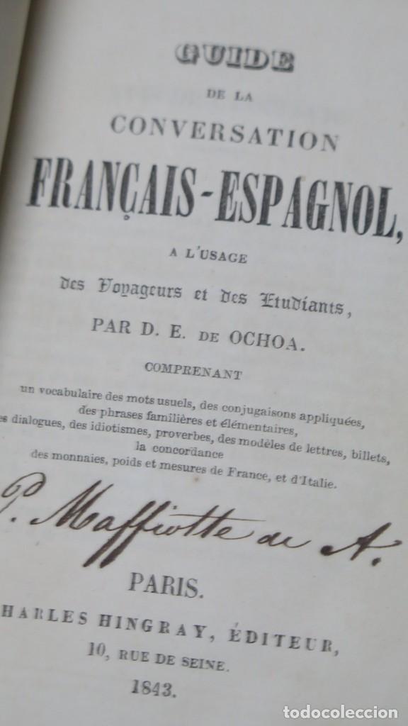 Libros antiguos: 1843.- GUIDE DE LA CONVERSATION FRAN&Ccedil;AIS-ESPAGNOL - Foto 3