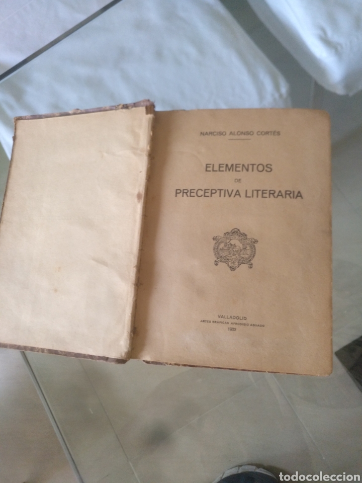 Libros antiguos: elementos de preceptiva literaria Narciso Alonso Cort&eacute;s - Foto 3