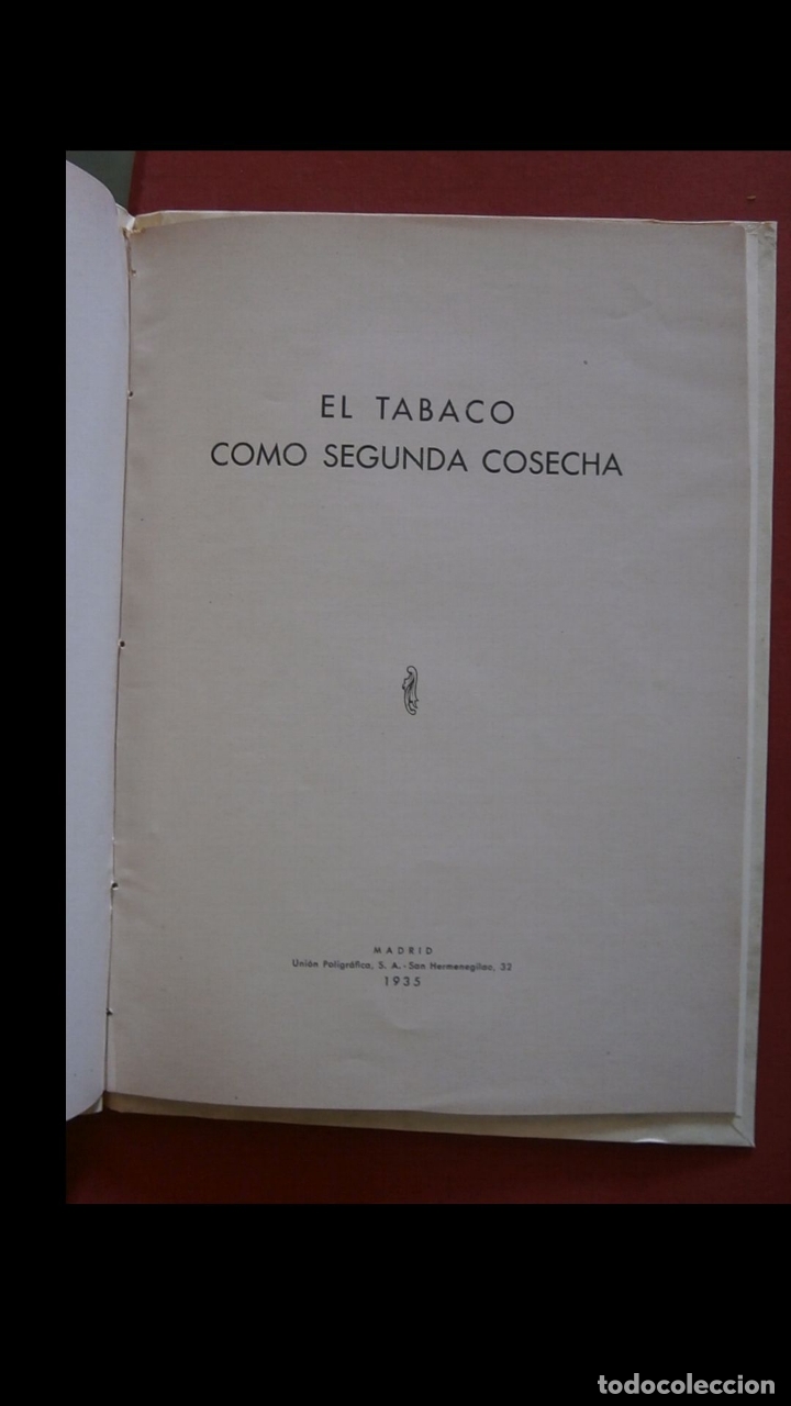 Libros antiguos: El tabaco como segunda cosecha. - Foto 1