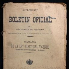 Libros antiguos: ADAPTACION DE LA LEY ELECTORAL AÑO 1890 INTERÉS HISTÓRICO,48PAGS, 21X15CMS IDEAL COLECCIONISTAS