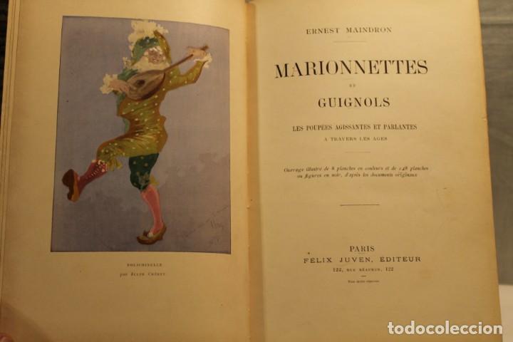 Libros antiguos: ERNEST MAINDRON, MARIONNETTESET GUIGNOLS, 1900 - Foto 1
