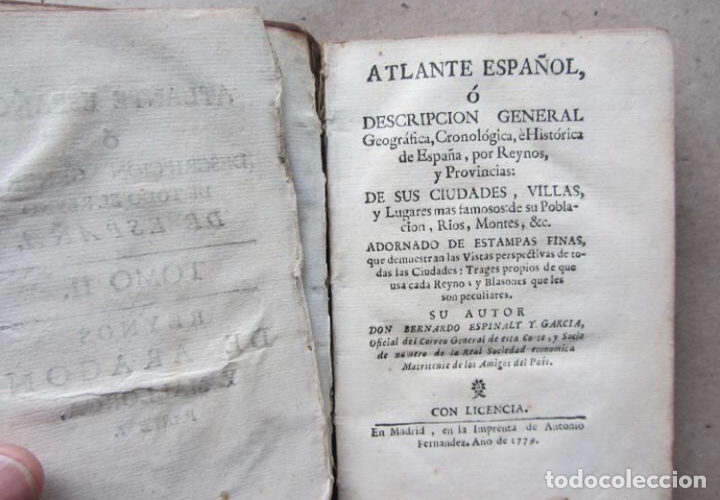 Libros antiguos: REYNOS DE ARAGÓN Y MALLORCA. Atlante español o descripción general de todo el reyno de España. 1779 - Foto 4 - 169313182